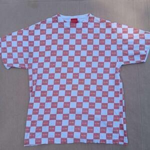 Chocolate checkerboard t shirt red